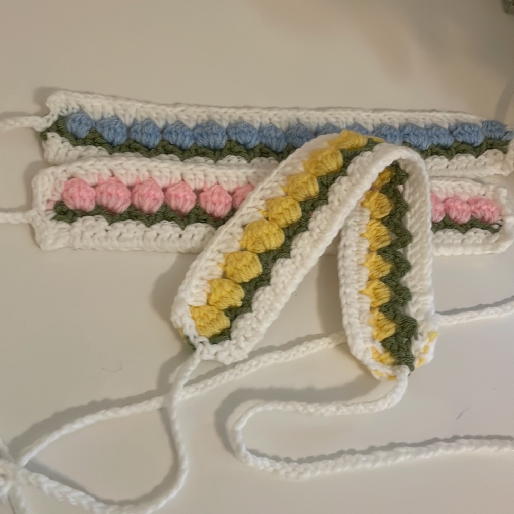 Crochet Tulip Headbands